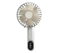 Générique Handheld Fan, Personal Cooler, Portable Foldable Grip Design with Three Speed Settings, Hand Held Air Breeze for Travel, Outdoor Use, 8.26x4.13 Inches Unfolded Size, Color White or Green