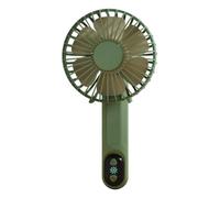 Générique Handheld Fan, Personal Cooler, Portable Foldable Grip Design with Three Speed Settings, Hand Held Air Breeze for Travel, Outdoor Use, 8.26x4.13 Inches Unfolded Size, Color White or Green