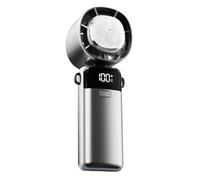 Générique Handheld Fan - Portable Cooling Device, Folding Compact Air Cooler with Digital Display and 100 Speed Control | Rechargeable Quiet Fan for Travel, Desk, Bedroom, Beach, Indoor Outdoor Use