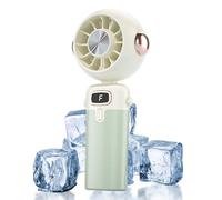 Générique Handheld Fan, Portable Mini Folding, Cooling Ventilator for Desk, Outdoor Travel, Beach, Camping, Car, Baby Use, Compact USB Rechargeable Personal Fan, Summer Comfort