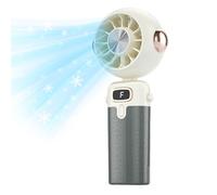 Générique Handheld Fan, Portable Mini Folding, Cooling Ventilator for Desk, Outdoor Travel, Beach, Camping, Car, Baby Use, Compact USB Rechargeable Personal Fan, Summer Comfort