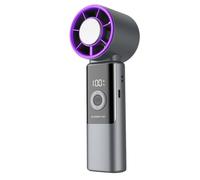 Générique Handheld Fan - Rechargeable Digital Display Cooling - Portable Hand Held Fan Travel Accessories,for Indoor Outdoor Summer Travel Vacation Camping Beach Hiking Fishing Women Men