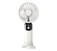 Générique Handheld Small Fan Quiet Rechargeable Digital Display 6-Speed