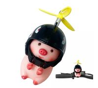 Générique Handlebar Ornament,Cute Animal with Propeller Helmets | Swine Handlebar Decoration Cycling Motorcycle Ornaments