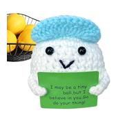 Générique Handmade Crocheted Golf Ball Figurine - Inspirational Plush Toy | Gōlf -Themed Birthday Party Decoration Ğîft | Cute Amigurumi Golf Bāll for Golfer, Desk Decor Motivational Ğift