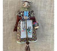 Générique Handmade Kitchen Witch Doll,Kitchen Witch Doll for Good Luck Hang on Door Decor,Flying Witch Figures on Broomsticks (Style A)
