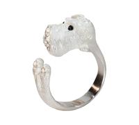 Générique Handmade Puppy Ring, Wrap Finger Open Puppy Ring, 1x1 Inch Band
