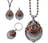 Générique Handmade Tarot Vision Pendant, All-Seeing Eye Necklace Unisex, Mystic Divination Symbol Ornaments,Spiritual Guidance,Fate Insights,Smooth Rotation