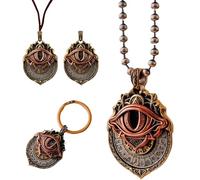 Générique Handmade Tarot Vision Pendant, All-Seeing Eye Necklace Unisex, Mystic Divination Symbol Ornaments,Spiritual Guidance,Fate Insights,Smooth Rotation