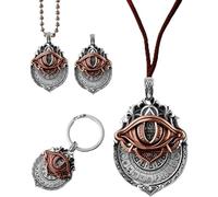 Générique Handmade Tarot Vision Pendant, All-Seeing Eye Necklace Unisex, Mystic Divination Symbol Ornaments,Spiritual Guidance,Fate Insights,Smooth Rotation
