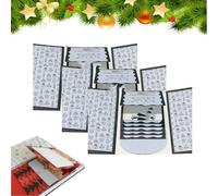 Générique Handmade Waterfall Christmas Gifts Card Booklet,Pull-out Design Merry Christmas Gifts Card Book,Christma DIY Cash Envelope Card Sleeve Book Holder (Blue, 3)