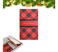Générique Handmade Waterfall Christmas Gifts Card Booklet,Pull-out Design Merry Christmas Gifts Card Book,Christma DIY Cash Envelope Card Sleeve Book Holder (Red, 1)