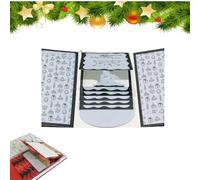 Générique Handmade Waterfall Christmas Gifts Card Booklet,Pull-out Design Merry Christmas Gifts Card Book,Christma DIY Cash Envelope Card Sleeve Book Holder (Red, 3)