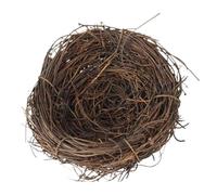 Générique Handmade Woven Hatch House - Straw Bird Nest, Hut | Natural Grass Breeding Cave, Parakeet Cage Sleeping Bed for Finch Canary Hideaway Pocket with Flat Base Design