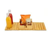 Générique Handy Couch Tray - Anti Slip Foldable Armrest Table, Wooden Cup Holder with Grip, Sofa Side Plate with Slot, Living Room Accessory, Snack Station for Bedroom, Dormitory, Lounge