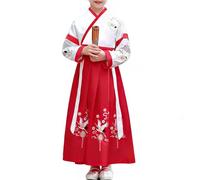 Générique Hanfu Costume Fille Traditionnel Chinois 2-18 Ans Costume Robe Enfants Ancien Chinois Costumes Accessoires avec Jupe Midi Fille Halloween Carnaval Cosplay