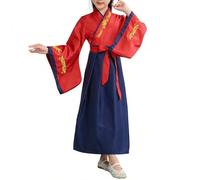 Générique Hanfu Costume Fille Traditionnel Chinois 2-18 Ans Costume Robe Enfants Ancien Chinois Costumes Accessoires avec Jupe Midi Fille Halloween Carnaval Cosplay