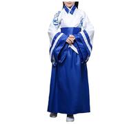 Générique Hanfu Costume Traditionnel Chinois pour Fille Ancien Costumes Accessoires avec Jupe midi Halloween Carnaval Cosplay Kimono Japonais Enfants Déguisements Fille Robe Geisha Peignoir Spa