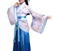 Générique Hanfu Costume Traditionnel Chinois pour Fille Kimono Japonais Enfants Cosplay Ensemble de Costumes Fille Yukata (FR/ES, Âge, 7 ans, 8 ans, Taille normale, Bleu)