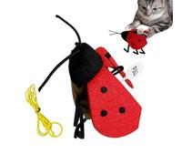 Générique Hangable Ladybug Cat Toy, Sound and Vibration Cat Teaser, Catnip-Infused Self-Entertainment Game for Kittens, Encourages Active Play Exercise, and Mental Stimulation Indoors