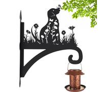 Générique Hangage mural des - Crochet polyvalent pour mangeoires à oiseaux suspendus, lanternes avec soutien supplémentaire, support décoratif pour le jardin de balcon de porche, 14,37x11,34 pouces