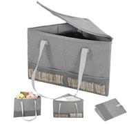 Générique Hanger Storage Bin, Efficient Space Utilization, Foldable Large Capacity Container Bin with Handles,Drying Rack Organizer Box | for Household Home Bedroom Living Room Laundry Room Wardrobe