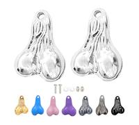 Générique Hanging Truck Balls Nuts,Bumper Balls Bull Nuts Zinc Alloy Hanging Truck Balls Nuts for 1/10 Universal RC Cars Realistic Durable Car Accessories(Titanium) (Silver)