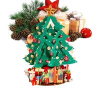 Générique Happy Christmas Greeting Card - 3D Tree Paper Keepsake | Printed Coated Paper Festive Card 21x28.5cm for Teens Children Mother Friends Classmates Mantel Bookshelf Holiday Seasonal