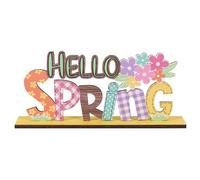Générique Happy Easter Table Sign, Wooden Easter Flower Bunny Decor, Collectible Craft Holiday Favor, Rabbit Table Centerpiece, Perfect for Spring Home Dining Desks Decoration