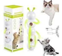 Générique Happy Luna Cat Toy, Whirlie Smart Motion Cat Toy with Worm Design, USB Rechargeable Interactive Caterpillar Cats Toys for Indoor, Wall & Window Mounted Cats Toys with Suction Cup