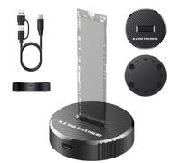 Générique Hard Drive Docking Station Case - 10Gbps Enclosure | ABS Drive Dock - External Case Plug and Play High Speed Data Transfer Media Storage for Laptop PC Backup Use