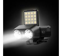 Générique Hard Hat Light - Rechargeable 900 Flashlight With Side Sensor | Adjustable Headlamp, Hands-Free Hat Light For Outdoor Activities, Work, Camping, Fishing Application Scenario