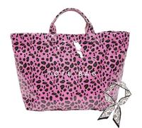 Générique Hardpointing Women's Letters Print Tote Bag, with Elegant Scarf, Hobo Bag, Kraft Paper PVC Tote Bag for Women (M)