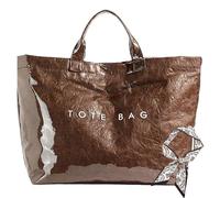 Générique Hardpointing Women's Letters Print Tote Bag, with Elegant Scarf, Hobo Bag, Kraft Paper PVC Tote Bag for Women (E)