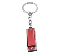 Générique Harmonica Key Ring - Metal 4 Hole 8 Tone Mini Harmonica | Musical Pendant Keychain Accessory for Music Lovers Instrument Decoration Bag Charm and Portable Fun Use