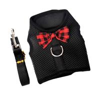 Générique Harnais en Nylon Noir Petits Animaux Confortable et Respirant Sangle de Traction Type Gilet pour Explorer l'environnement Extérieur en Toute Sécurité