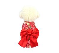 Générique Harnais pour Chien Petite Taille en Coton et Lin, Léger et Respirant Design Noeud, Gilet Confortable pour Promenade Sécurisée des Petits Chiens