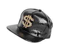 Générique Hat for Rapper - Adjustable Baseball Hat with Dollar Sign | Stage Performance Costume 80s Rapper Fashion Headwear for Running, Street Dancing, Masquerade