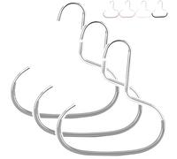 Générique Hat Rack Hat Holder for Baseball Caps, Hats Hangers Organizers Stainless Steel Hats Storage Hook, Multi Functional Saving Non Slip Clothes Rack Organizer for Home (Grey,3 Pcs)