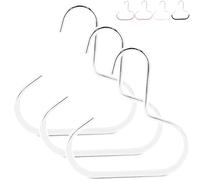 Générique Hat Rack Hat Holder for Baseball Caps, Hats Hangers Organizers Stainless Steel Hats Storage Hook, Multi Functional Saving Non Slip Clothes Rack Organizer for Home (White,3 Pcs)