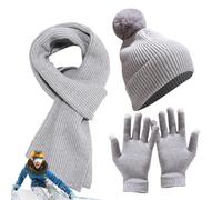 Générique Hat Scarf Gloves Set Women | Warmer Knit Scarf - Womens Winter Hats Gloves Set, Stocking Stuffers For Travel, Walk, Shopping