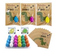 Générique Hatching Egg Toy, 24 Pack Grow Dinosaur Toys, in Water Crack with Assorted Color, Valentines Day Toy Party Favors for Over 3 Years Old