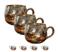 Générique Haunted Path Halloween Mug, Beautiful Halloween Ghosts Coffee Cup, For Women, Girls, Family & Friends (3PCS)