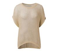 Générique Haut Femme Maille Manches Courtes Col V Crochet Ajouré DéContracté Polyvalent Vacances D'ÉTé