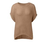 Générique Haut Femme Maille Manches Courtes Col V Crochet Ajouré DéContracté Polyvalent Vacances D'ÉTé