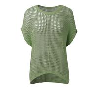 Générique Haut Femme Maille Manches Courtes Col V Crochet Ajouré DéContracté Polyvalent Vacances D'ÉTé