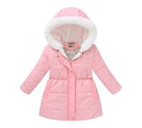 Générique Haut Fille Clothing For Boys And Girls Multicolor Waisted Printed Tie Dye Long Woolen Collar Cotton Padded Coat Coat Pardessus Pour Fille Hiver Grande Taille (H, 11-12 Years)