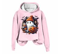 Générique Haut Halloween Femme Sweatshirts Sweat Rose T-Shirt Veste Capuche Vetement Deguisement Citrouille Pull Automne Costume Vampire Sportswear Vêtements