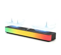 Générique Haut-parleurs RGB pour PC | Portable à Basse Puissante | Enceinte Portable pour Télévision - pour Douche Fête Noël Salon Terrasse Voiture Téléphone Musique Home Cinéma