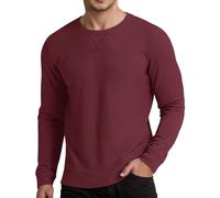Générique Haut Technique pour Homme à Manches Longues en Gaufre Couche de Base Chaude pour Confort Automne Hiver Vêtement Doux et Isolant